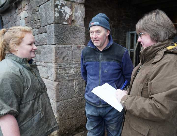 Vet with two farming clients